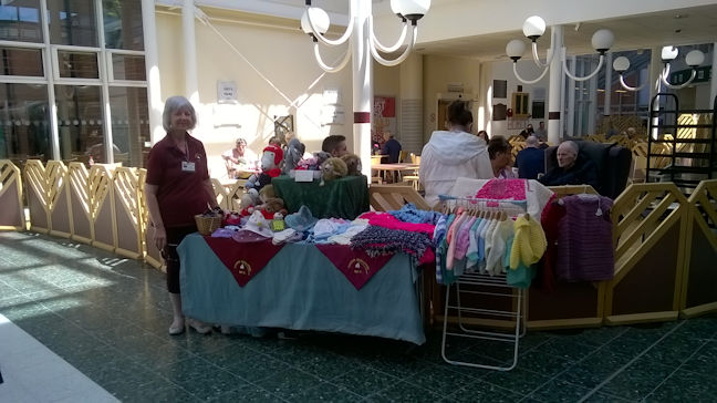 Charity tables at Neath Port Talbot Hospital